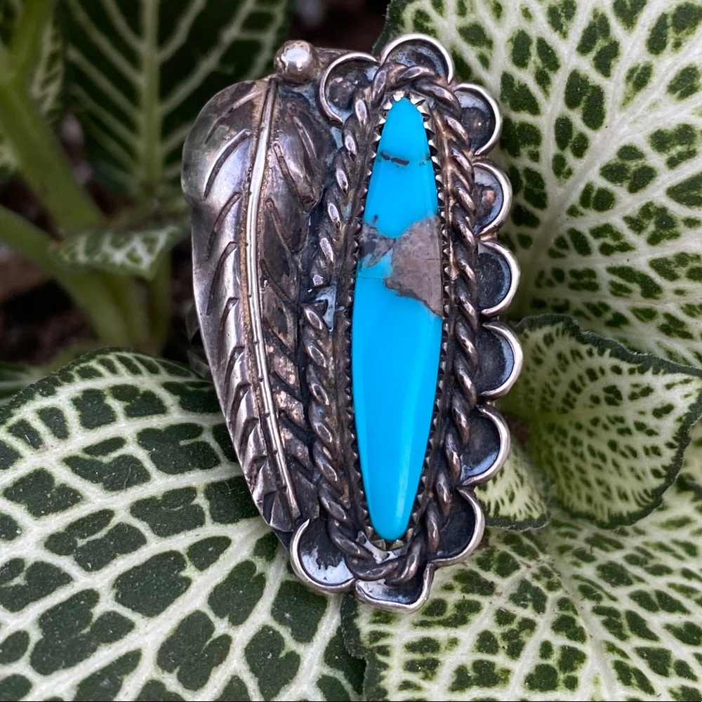 Navajo Turquoise Sterling Silver Ring - Size 7